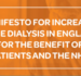 Home Dialysis Campaign Manifesto